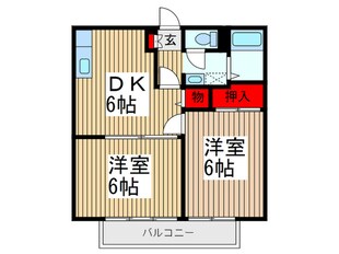 ベルメゾンＩＴＯ－Ｂ棟の物件間取画像